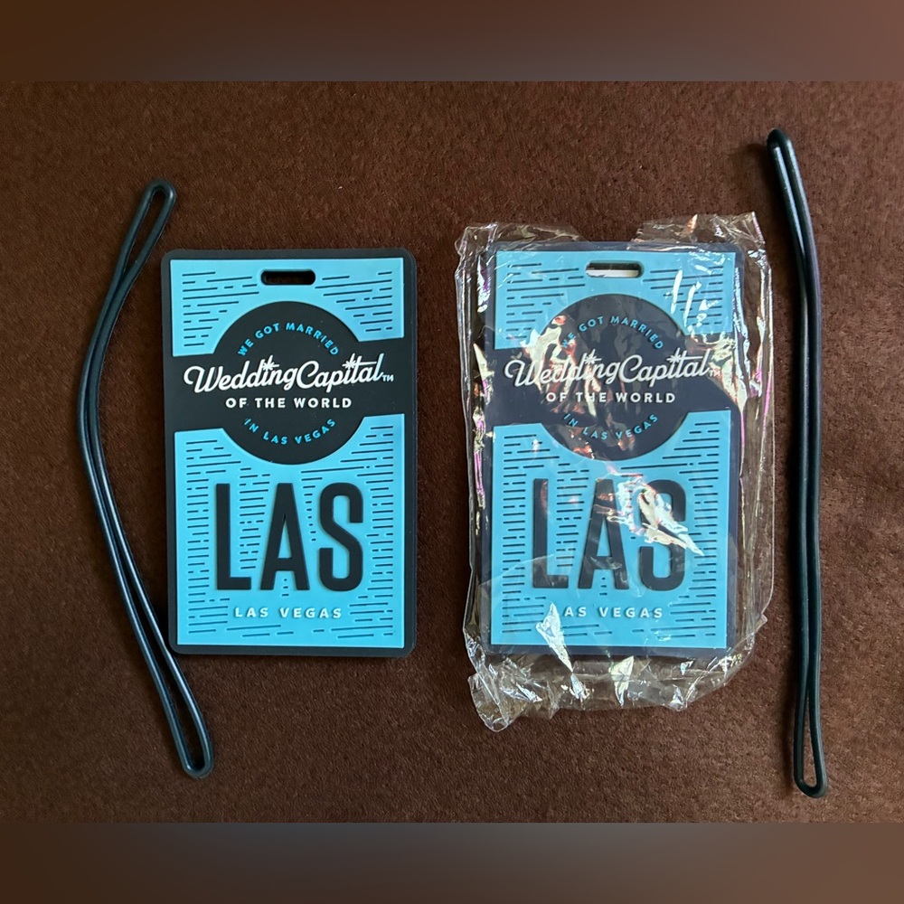 Wedding Capital of the World Las Vegas Luggage Tags x2 NEW